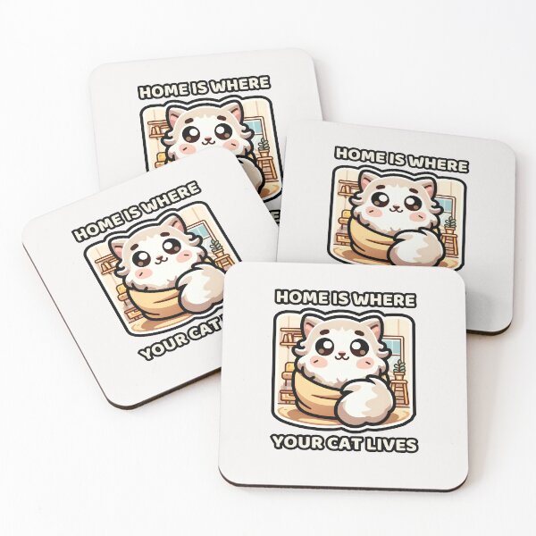 Item preview, home is where your cat lives designed and sold by creativechaster.