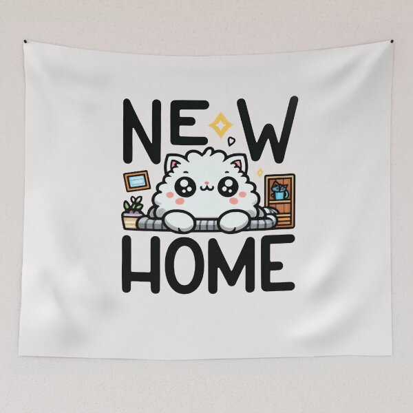 Item preview, new home cat designed and sold by creativechaster.