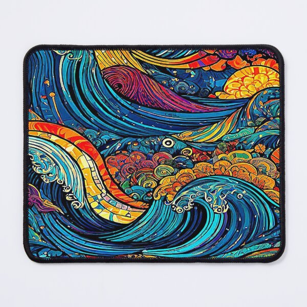 Item preview, Multicolor Waves Pattern Of Ocean In The Night. designed and sold by Giulivo Store Graphic.