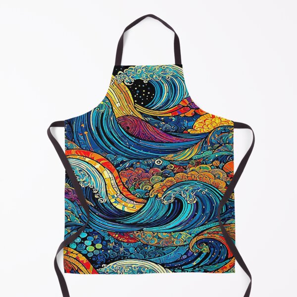 Item preview, Multicolor Waves Pattern Of Ocean In The Night. designed and sold by Giulivo Store Graphic.