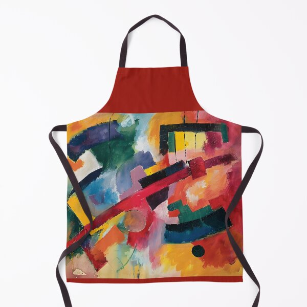 Item preview, Dynamic Geometric Fusion- Vivid Colors and Bold Brush Strokes in Abstract Interplay designed and sold by OlfactoART Studio.