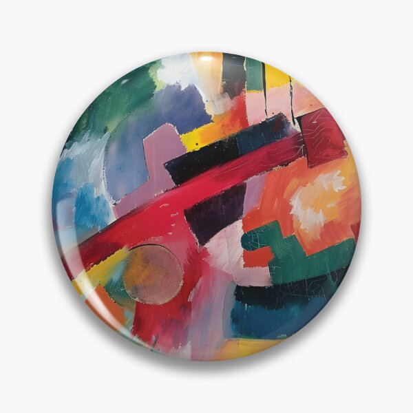 Item preview, Dynamic Geometric Fusion- Vivid Colors and Bold Brush Strokes in Abstract Interplay designed and sold by OlfactoART Studio.