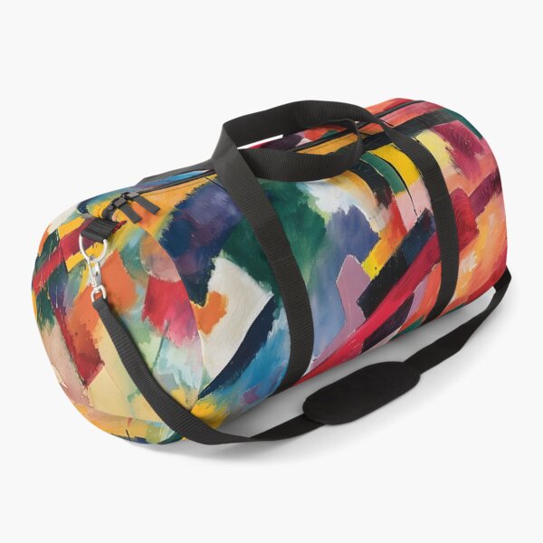 Item preview, Dynamic Geometric Fusion- Vivid Colors and Bold Brush Strokes in Abstract Interplay designed and sold by OlfactoART Studio.