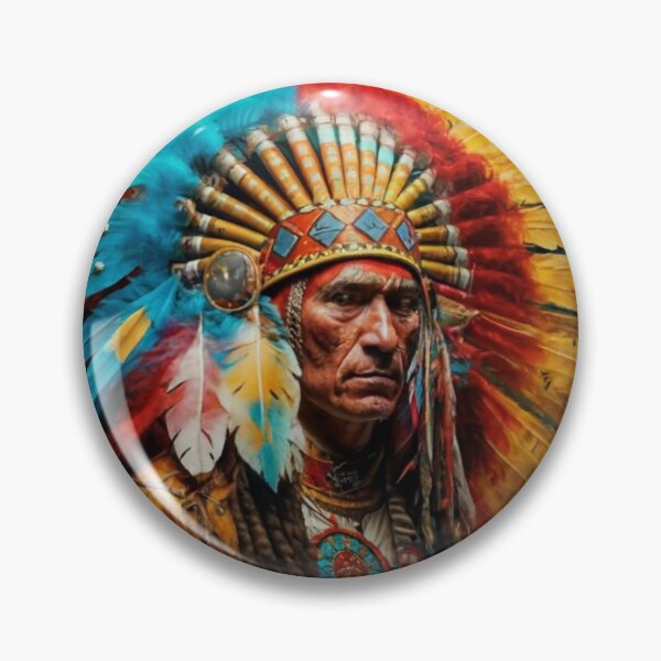 Item preview, Native American Warrior Chief in Full Headdress designed and sold by Benjamin Heffernan.