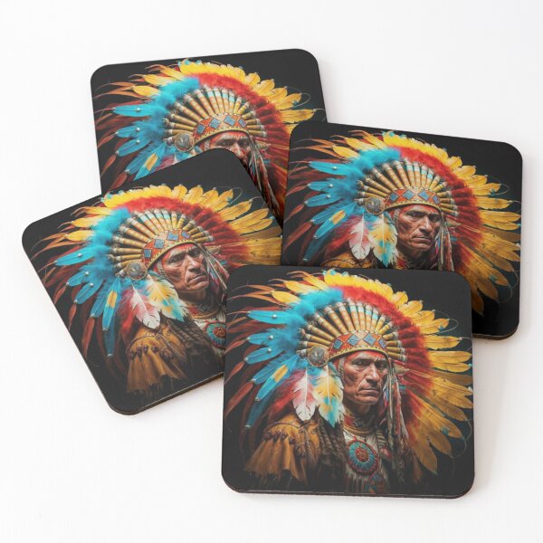 Item preview, Native American Warrior Chief in Full Headdress designed and sold by Benjamin Heffernan.