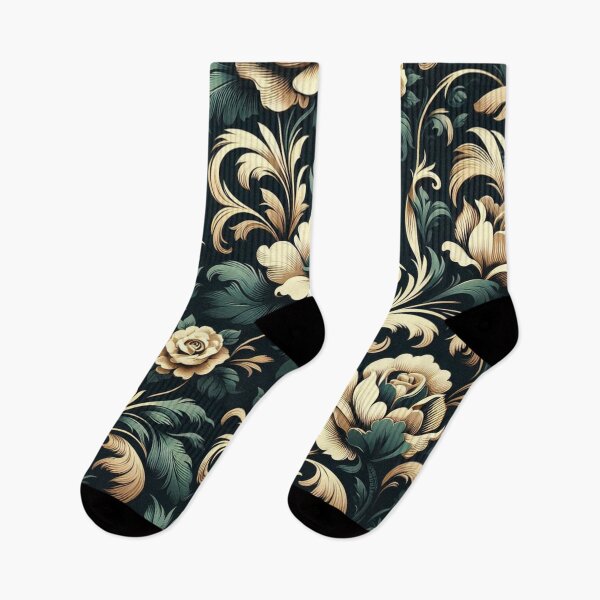 Item preview, Dark Teal & Gold Damask With Roses designed and sold by DesignsByPrnces.