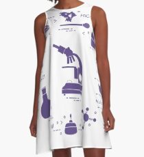 Chemistry scientific, education elements. A-Line Dress
