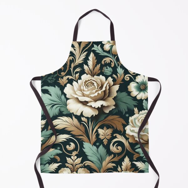 Item preview, Dark Teal & Gold Damask With Roses designed and sold by DesignsByPrnces.