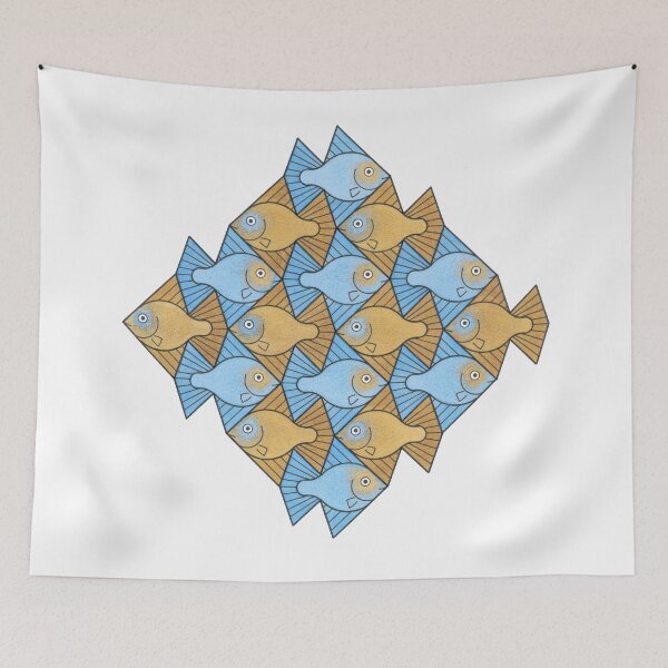 Item preview, Geometric Fish Tessellation designed and sold by tessellationfan.