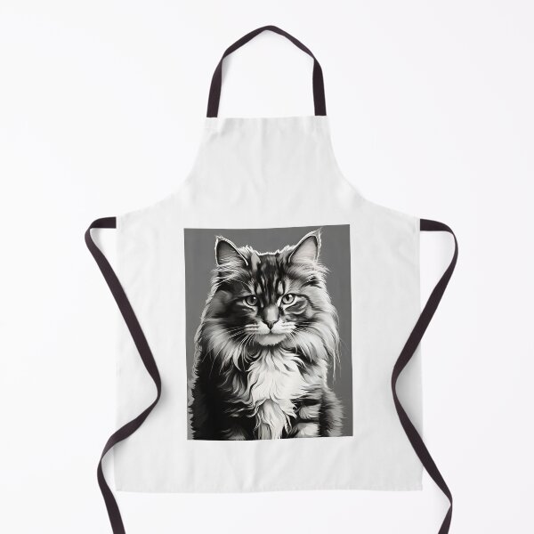 Item preview, Longhair cat (Black & White Pop Art) designed and sold by thesnakeater.