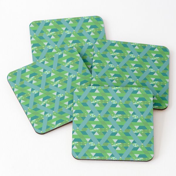 Item preview, GEO triangles Green Hex  designed and sold by Ldydesign.