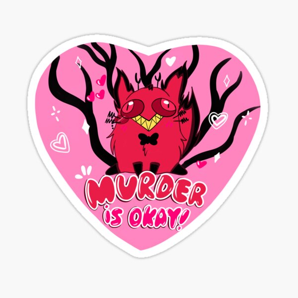 Item preview, Cursed Cat Alastor Murder is Okay Sticker designed and sold by Tobiomin.