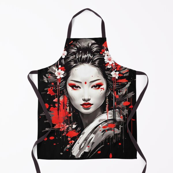 Artikelvorschau, Japanische Geisha Retro Vintage orientalische Kunst Blumendesign entworfen und verkauft von BorgSpareParts.