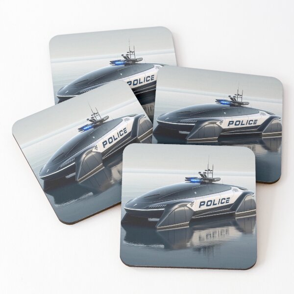 Item preview, police boat designed and sold by TEEJAMBOREE.