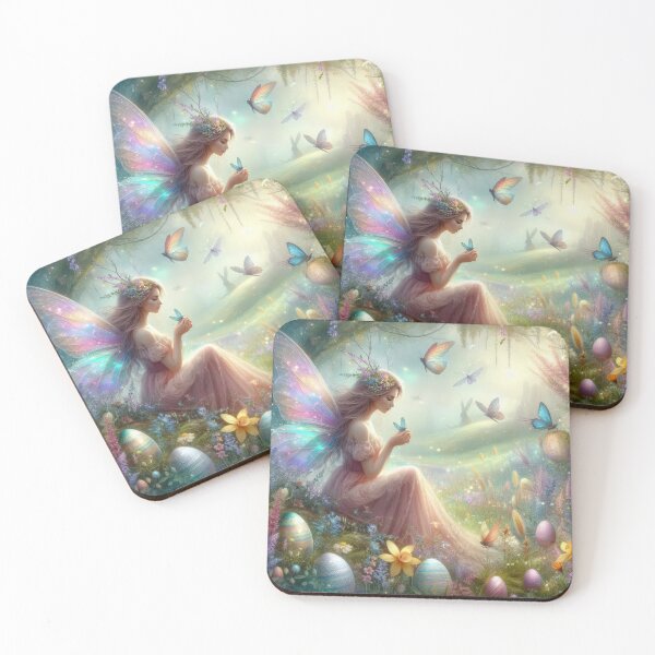 Item preview, fairy with butterflies in the forest  fantasy easter landscape designed and sold by Expressions-Sel.