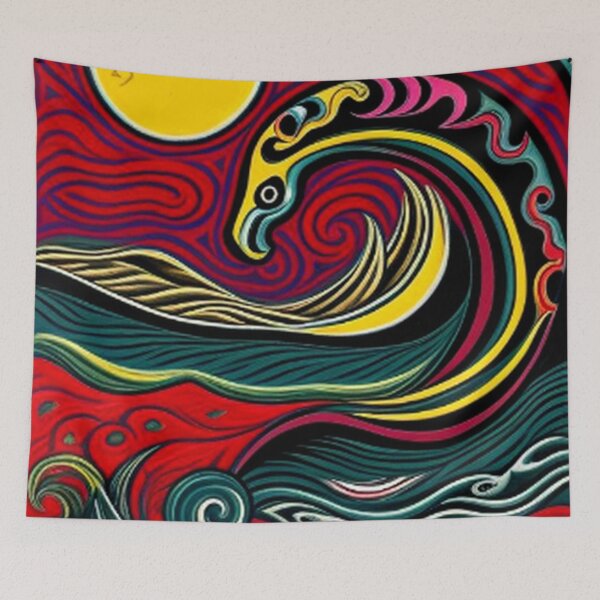 Item preview, Abstract Classic Vintage Sea Monsters designed and sold by TheDarkWardrobe.