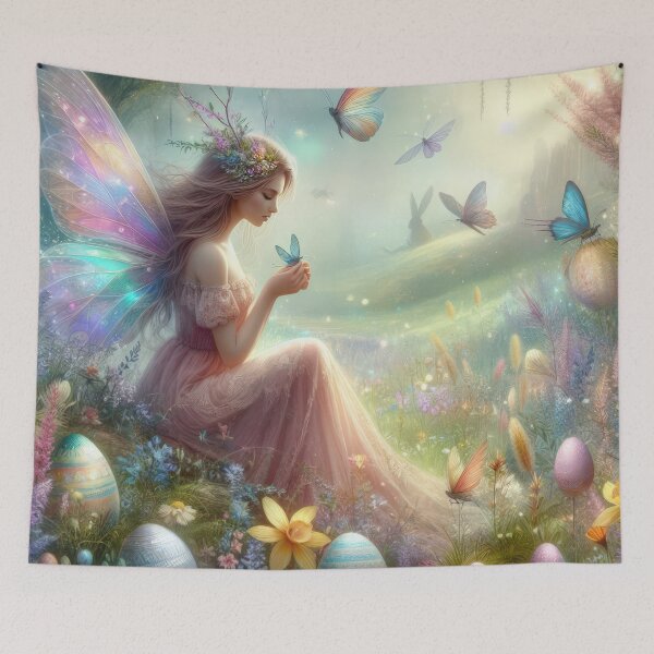 Item preview, fairy with butterflies in the forest  fantasy easter landscape designed and sold by Expressions-Sel.