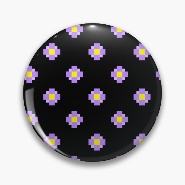Item preview, Purple Pixel Flowers- cute pixel pattern designed and sold by EWNDesigns.