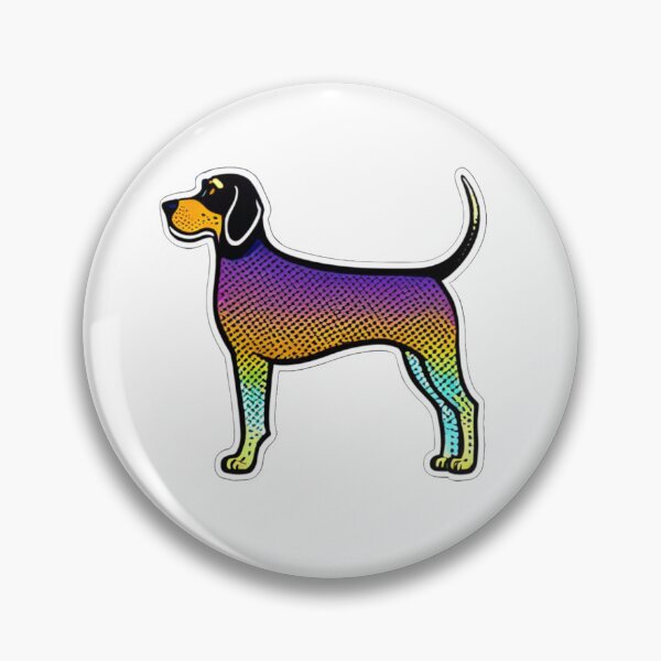Item preview, colorful Bluetick Coonhound designed and sold by JosieCreativeC.