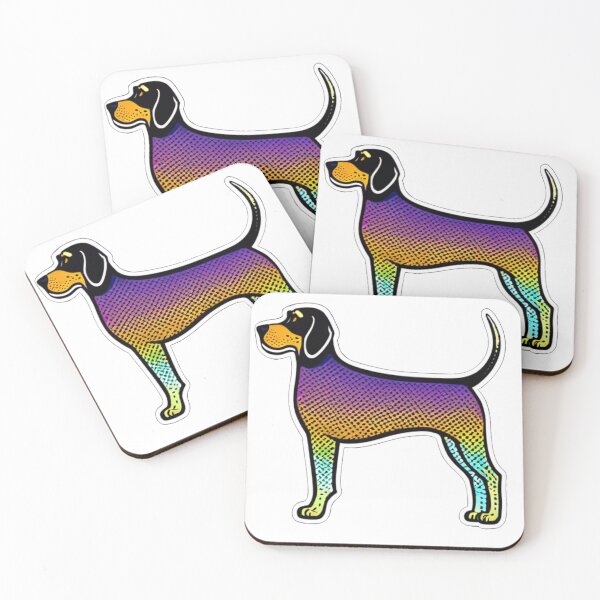 Item preview, colorful Bluetick Coonhound designed and sold by JosieCreativeC.