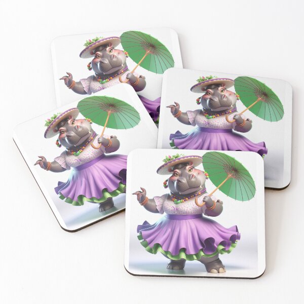 Item preview, Glamor Fair: Hippo with Dress and Umbrella designed and sold by 0penvimark.