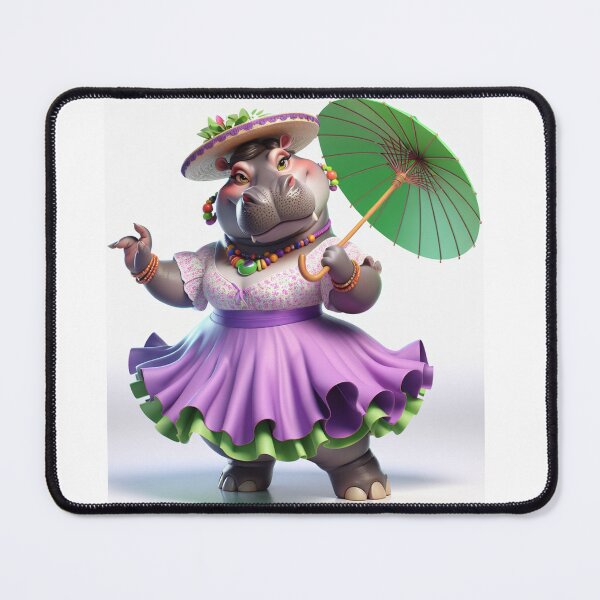 Item preview, Glamor Fair: Hippo with Dress and Umbrella designed and sold by 0penvimark.