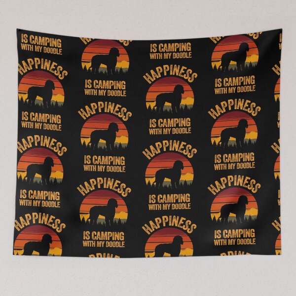 Item preview, Vintage Country Happiness Is Camping With My Doodle designed and sold by Guarddogdrive.