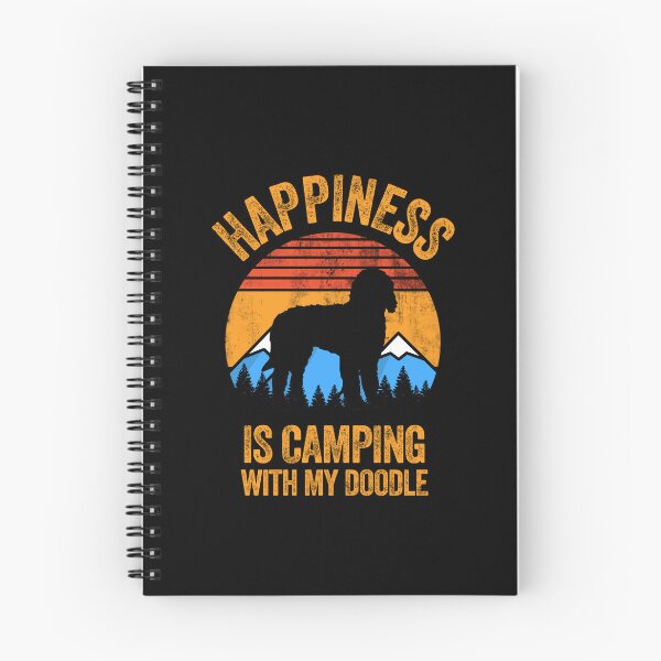Item preview, Vintage Retro Happiness Is Camping With My Doodle designed and sold by Guarddogdrive.