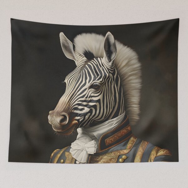 Item preview, Zebra Portrait Art designed and sold by ConfettiSkyArt.