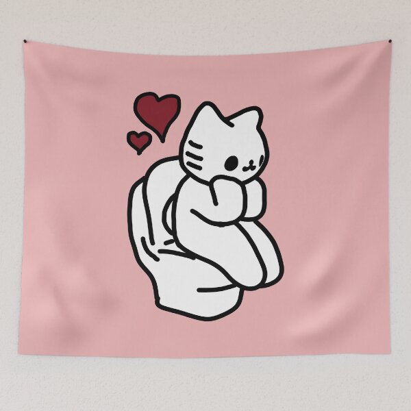 Item preview, Cute  in the toilet designed and sold by Catophile.