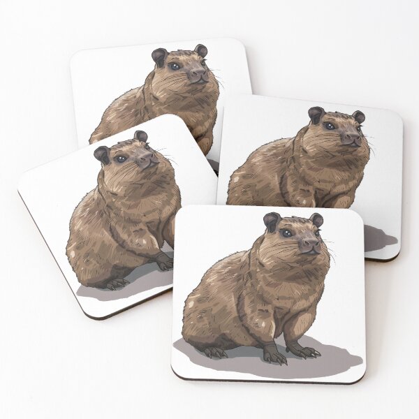 Item preview, Detailed Illustration of a Watchful Rock Hyrax designed and sold by NatureSyllabus.
