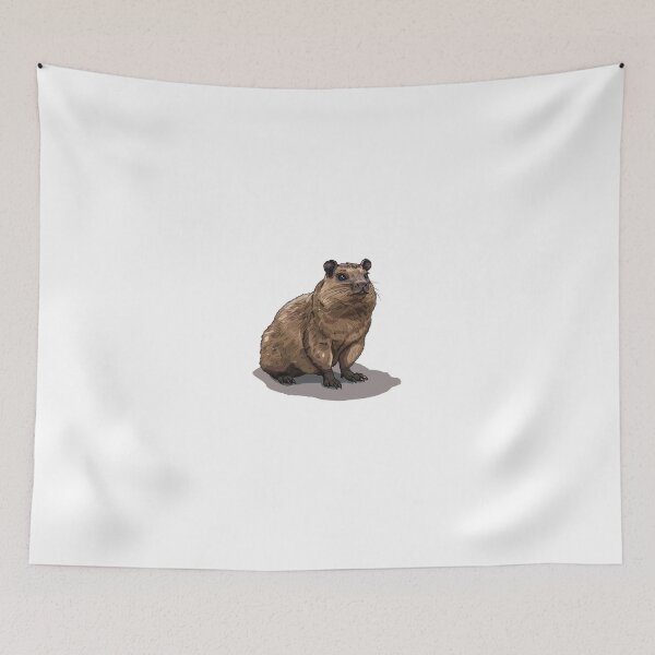 Item preview, Detailed Illustration of a Watchful Rock Hyrax designed and sold by NatureSyllabus.