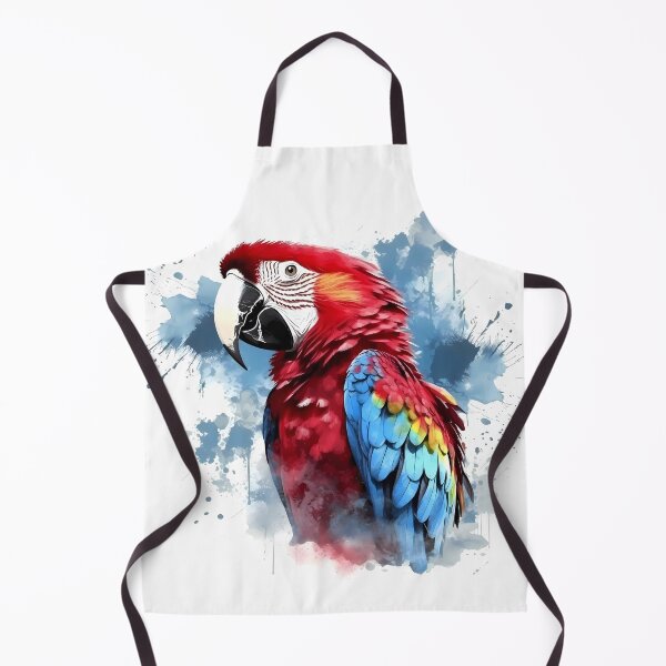 Item preview, Red And Blue Macaw With Ink Splash Effect designed and sold by Amberjays.