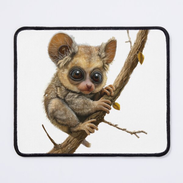 Item preview, Enchanting Bush Baby Perched on Branch designed and sold by NatureSyllabus.