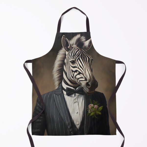 Item preview, Zebra Portrait Dapper Animal Art designed and sold by ConfettiSkyArt.