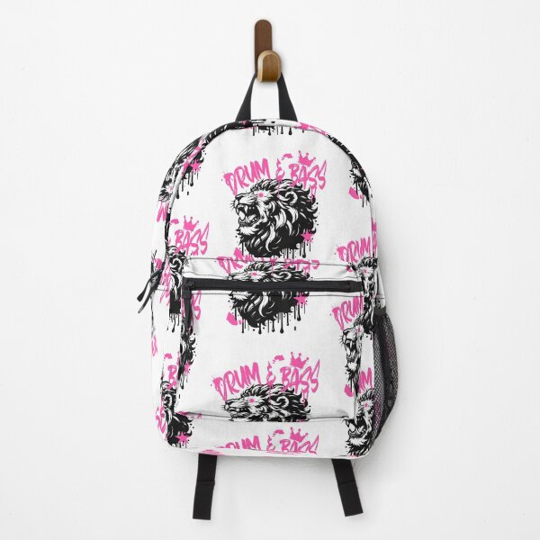 Item preview, DRUM AND BASS  - Stenciled Lion (Black/pink)  designed and sold by Discothreadz.