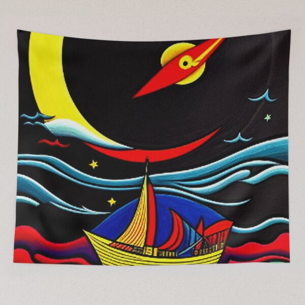 Item preview,  Abstract Classic Vintage UFO and Sea Ship designed and sold by TheDarkWardrobe.