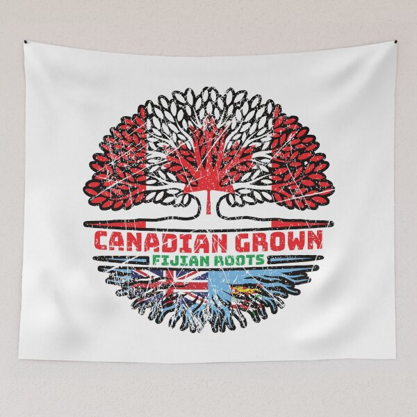 Item preview, Fiji Fijian Canadian Canada Tree Roots Flag designed and sold by FlagX.