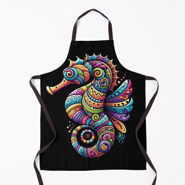 Item preview, Radiant Tribal Seahorse: A Piece of Ocean Conservation and Marine Art designed and sold by SandbarTees.