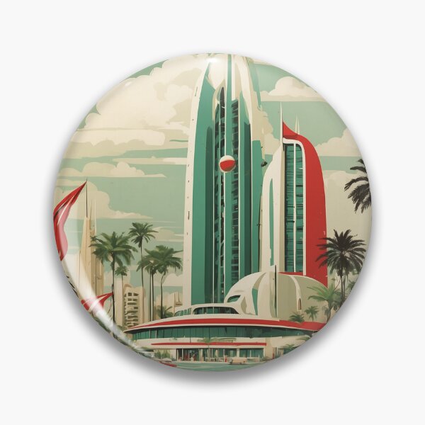 Item preview, Ajman United Arab Emirates Vintage Travel Tourism Watercolor designed and sold by TravelersGems.