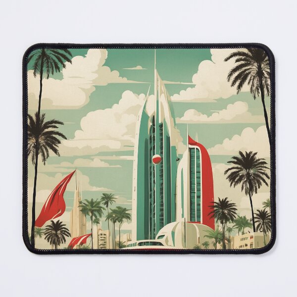 Item preview, Ajman United Arab Emirates Vintage Travel Tourism Watercolor designed and sold by TravelersGems.