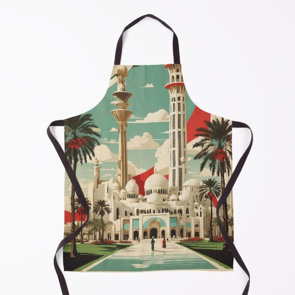 Item preview, Abu Dhabi United Arab Emirates Vintage Travel Tourism Watercolor designed and sold by TravelersGems.