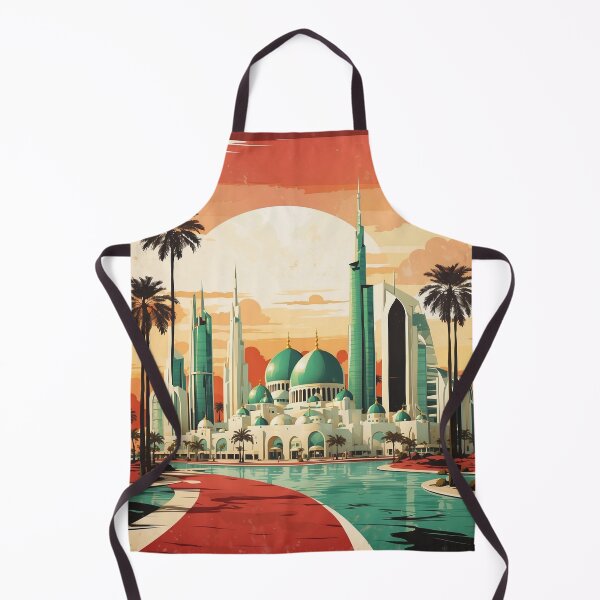 Item preview, Abu Dhabi Arab Emirates Vintage Travel Tourism Watercolor designed and sold by TravelersGems.