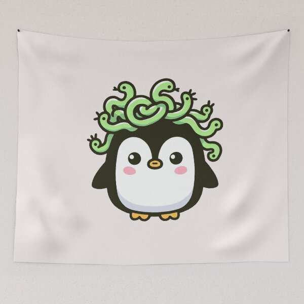 Item preview, Medusa Penguin designed and sold by LemuellTrends.
