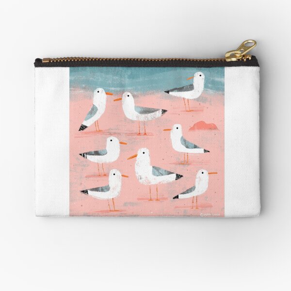 Seagulls on the Shore Zipper Pouch