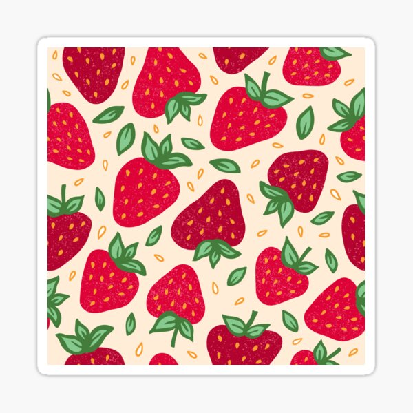 Strawberry Seamless Pattern Sticker