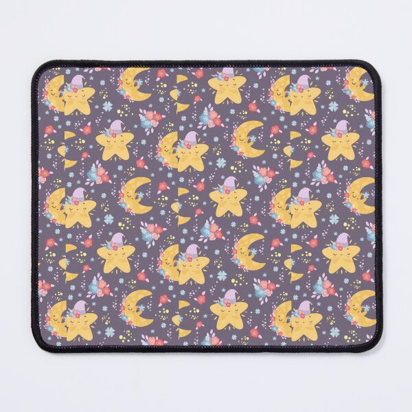 Item preview, Celestial Charm: Cute Moon and Stars Seamless Pattern in Soft Colors" designed and sold by hjian8219.