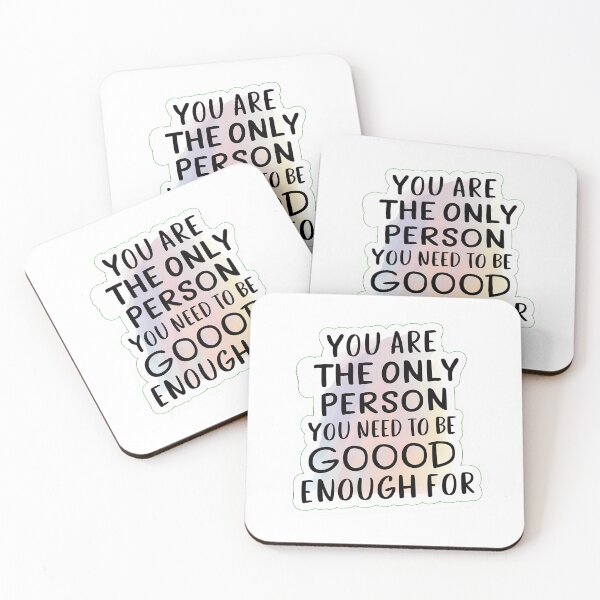 Item preview, Inspirational Quote Sticker, You Are The Only Person You Need To Be Good Enough For designed and sold by WatermelonPink.