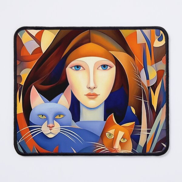 Item preview, Beautiful girl with a cat. designed and sold by Natalia-Vlad.