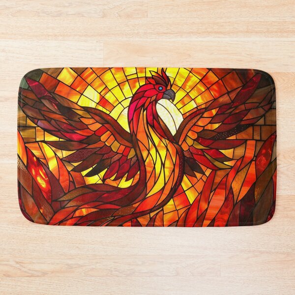 Item preview, Stained glass Phoenix rising print designed and sold by dcrc.